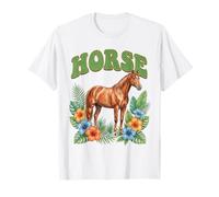 Cheval Floral à l'aquarelle - Cheval bohème T-Shirt