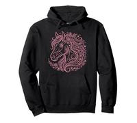 Cheval Floral Portrait crinière Fleurs Fille Sweat à Capuche
