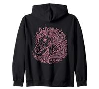 Cheval Floral Portrait crinière Fleurs Fille Sweat à Capuche