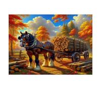 Cheval Forêt Chariot 1000pcs pour Adultes Mini Puzzle Difficile