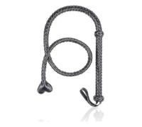 Cheval fouet en cuir de vache véritable (noir)