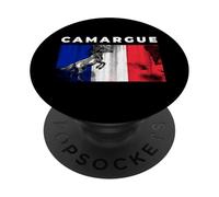 Cheval français de Camargue PopSockets PopGrip Adhésif