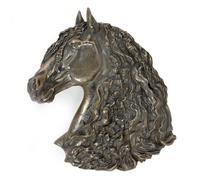 Cheval frison - statuette de cheval exclusive pour le mur, design d'intérieur luxueux, édition unique de figurines Art-Dog