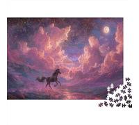 Cheval Galaxie de Roses Puzzle Puzzle De 1000 Pièces Jouet De Défi Adultes Et Enfants Puzzle Impossible Défi Éducatif Cadeau De Décoration Intérieure 38x26cm/1000pcs