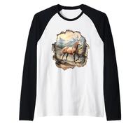 Cheval Graphique Montagnes Manche Raglan