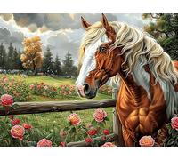 Cheval Herd 1000 Pièces Puzzle Adulte en Carton sans Déformation Colorful Fantasy Faune Sauvage Très Difficile Anti-Stress Jeu De Société Idée Cadeau Anniversaire Rapport Premium 1000 PCS/75x50cm