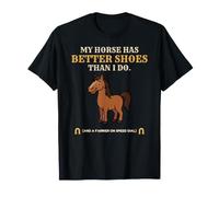 Cheval Humour Fers à Cheval Cavalière Maréchal Ferrant T-Shirt
