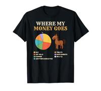Cheval Humour Où Va Mon Argent Camembert Cavalière T-Shirt