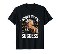 Cheval inspirant en Selle pour réussir T-Shirt Graphique avec Valeur