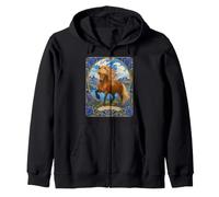 Cheval islandais Art Nouveau Paysage islandais Sweat à Capuche