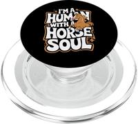 Cheval Je suis Un Humain avec Une âme de Cheval Monter des Animaux PopSockets PopGrip pour MagSafe