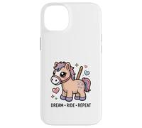 Cheval Kawaii Mignon Dream Ride Repeat Horse Coque pour iPhone 14 Plus