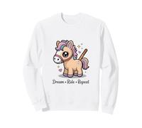Cheval Kawaii Mignon Dream Ride Repeat Horse Sweatshirt
