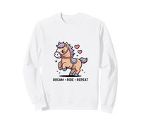 Cheval Kawaii Mignon Dream Ride Repeat Horse Sweatshirt