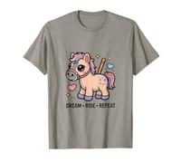 Cheval Kawaii Mignon Dream Ride Repeat Horse T-Shirt