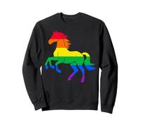 Cheval LGBTQ Pride Flag Rainbow Trans Graphic Riding #25D9 Sweatshirt