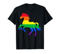 Cheval LGBTQ Pride Flag Rainbow Trans Graphic Riding #25D9 T-Shirt