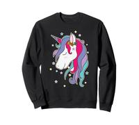 Cheval Licorne avec crinière colorée Sweatshirt