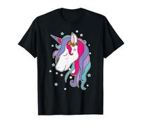 Cheval Licorne avec crinière colorée T-Shirt