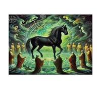 Cheval Magie Rituel 1000pcs pour Adultes Mini Puzzle Difficile