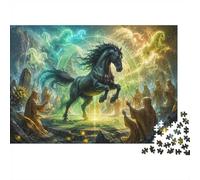 Cheval Magie Rituel 1000pcs pour Adultes Mini Puzzle Difficile | 38x26cm Carton Décor Salon Structure Durable Cadeau Anniversaire Soulagement Du Stress