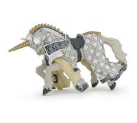 Cheval maître des armes cimier licorne