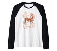 Cheval Maman pour femme, idée cadeau pour équitation, amours amusants Manche Raglan