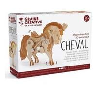 Cheval - Maquette en bois 3D mecanique a assembler Multicolore