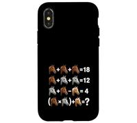 Cheval Math Equation Puzzle Funny Algèbre Enseignant Élève Coque pour iPhone X/XS