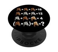 Cheval Math Equation Puzzle Funny Algèbre Enseignant Élève PopSockets PopGrip Adhésif