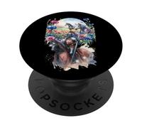 Cheval médiéval pour garçon Armure de Chevalier Enfant PopSockets PopGrip Adhésif