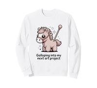 Cheval Mignon au Galop dans Mon Prochain Projet d'art Sweatshirt