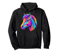 Cheval Miniature coloré Art géométrique Amoureux de Poney Petit Cheval Sweat à Capuche