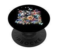 Cheval Nature Fleurs Été Chevaux Fille Fleur PopSockets PopGrip Adhésif