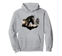 Cheval Nature Silhouette Cheval Amoureux Art Cheval dans Forêt Art Sweat à Capuche