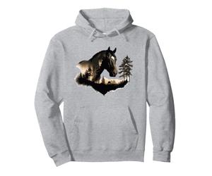 Cheval Nature Silhouette Cheval Amoureux Art Cheval dans Forêt Art Sweat à Capuche