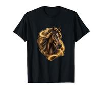 Cheval Noir avec tempête de Sable du désert Art équin T-Shirt