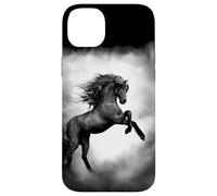 Cheval Noir Sauvage élevant avec crinière Fluide Coque pour iPhone 14 Plus