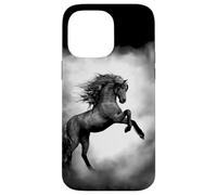 Cheval Noir Sauvage élevant avec crinière Fluide Coque pour iPhone 14 Pro Max