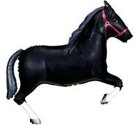 Cheval noir Supershape feuille ballon