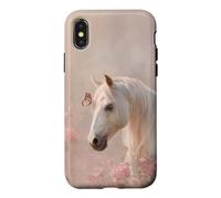 Cheval Papillon Amoureux des Chevaux Coque pour iPhone X/XS