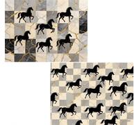 Cheval Peinture Diamant Adulte 5D Diamond Painting 2 Pack 30x20cm L-1436