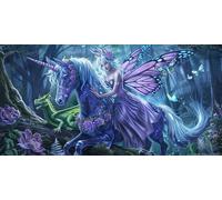 cheval Peinture par Numéros pour Adulte, Peinture Numero Elfe Peinture Numéro Enfant Débutant, DIY Loisirs Créatifs Adultes Kit avec 3 Pinceaux Peintures Acryliques, Home Decor, Cadeau Femme, 40x80cm