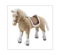 Cheval Peluche À Monter, Beige Et Blanc. Charge Env. 100 Kg