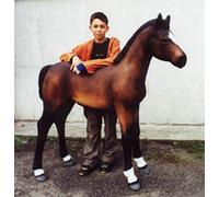 Cheval poulain brun 150cm de large Figurine de décoration - PRV - grandeur nature - pour l'extérieur