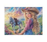 Cheval Prairie vive Puzzle 500 Pièces pour Adultes Relaxant Educa Divertissement Challenge Décoration Moderne Cadeau De Famille 500 PCS