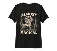 Cheval Presque Magique, Lune, Licorne, Vintage T-Shirt Haut de Gamme