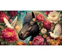 Cheval Puzzle 1000 pièces Educa Cadeau Unique De l'art Décoration Jeu éduchatif Challenge Toy pour Adultes et Enfants à partir de 14 Ans 75x50cm/1000pcs