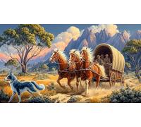 Cheval Puzzle 1000 pièces Jeu Familial Amusant & Stimulant Jeu pour Toute la Famille Cadeau pour Femmes et Hommes 38x26cm/1000pcs