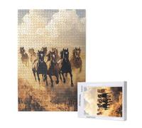 Cheval Puzzle 500 Pièces Adultes Puzzle Paysage Classique, Activite Manuelle Adulte, Puzzles de Jeu Stimulants, Puzzles impossible, Enjoy Activités de défi Familial pour Ies Soirées de Jeu,p1255t